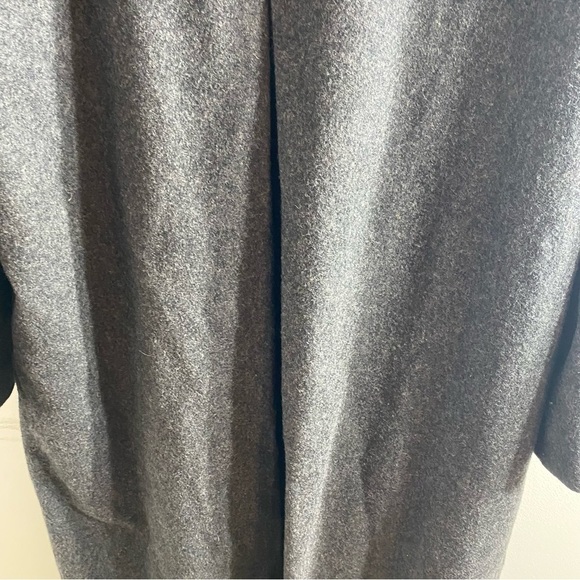 Andrea 100% Wool Hooded Maxi Trench Pea Coat Sz 16 Button Down Jacket - Picture 8 of 11